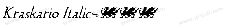 Kraskario Italic字体转换